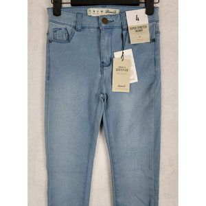 Women's Denim Co Jeans Super Stretch Ultra Soft Sz 4 Skinny Light Wash Blue Read